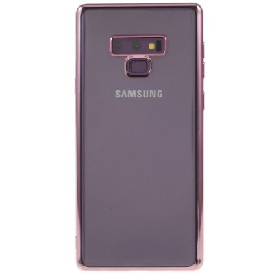 Samsung Galaxy Note 9 (N960F) Silikoninis skaidrus dėklas, rožinis / Priedai.lt