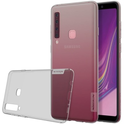 Samsung Galaxy A9 2018 (A9 Star Pro) Nillkin Nature plonas skaidrus (permatomas) silikoninis TPU pilkas dėklas / Priedai.lt