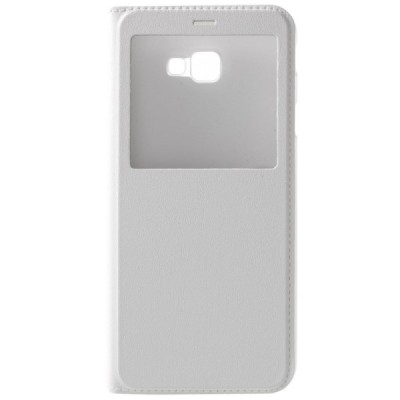 Samsung Galaxy J4+ (J400F) baltas odinis atverčiamas dėklas su langeliu / Priedai.lt