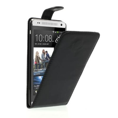 Klasikinis odinis HTC One Max 8088 juodas dėklas / Priedai.lt