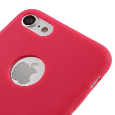 Apple iPhone 7 (iPhone 8) raudonas kieto silikono TPU ploniausias pasaulyje dėklas - nugarėlė / Priedai.lt