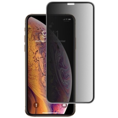 Apple iPhone Xr (iPhone 11) „Mocolo“ 9H Tempered Glass privatumo sustiprintos apsaugos juodas pilnai dengiantis apsauginis ekran