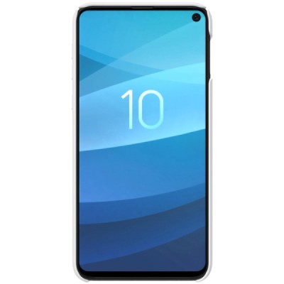 Samsung Galaxy S10e (G970) Nillkin Frosted Shield baltas plastikinis dėklas / Priedai.lt