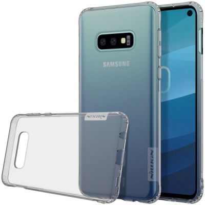 Samsung Galaxy S10e (G970) Nillkin Nature plonas skaidrus (permatomas) silikoninis TPU pilkas dėklas / Priedai.lt