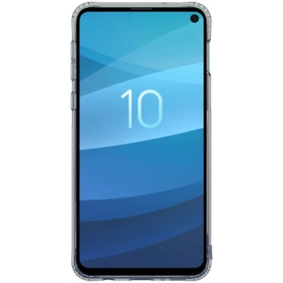 Samsung Galaxy S10e (G970) Nillkin Nature plonas skaidrus (permatomas) silikoninis TPU pilkas dėklas / Priedai.lt