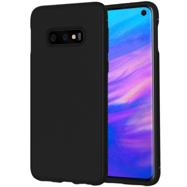 „Lealates“ Kõva silikoon (TPU) kaaned - must (Galaxy S10e)