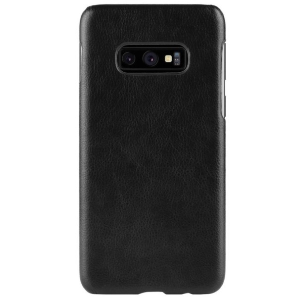 „Litchi“ Skin Leather kaaned - must (Galaxy S10e)