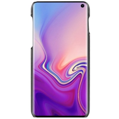 „Litchi“ Skin Leather Samsung Galaxy S10e (G970) juodas plastikinis dėklas - nugarėlė / Priedai.lt