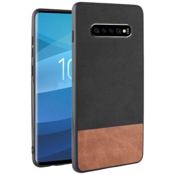 „Bi-Color“ Splicing kaaned - pruun / must (Galaxy S10+)