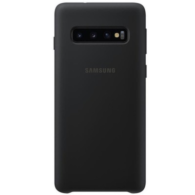 Samsung Galaxy S10 (G973) „Samsung“ Silicone Cover kieto silikono juodas dėklas / Priedai.lt