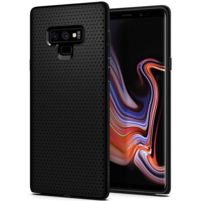 „Spigen“ Liquid Air Samsung Galaxy Note 9 (N960F) juodas kieto silikono dėklas / Priedai.lt