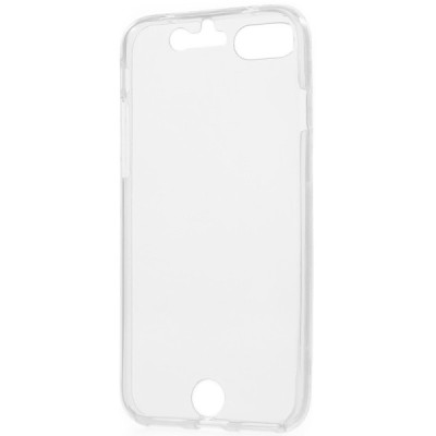 Apple iPhone 7 (iPhone 8) skaidrus (permatomas) dvigubas kieto silikono TPU ploniausias pasaulyje dėklas / Priedai.lt