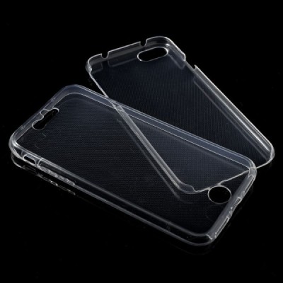 Apple iPhone 7 (iPhone 8) skaidrus (permatomas) dvigubas kieto silikono TPU ploniausias pasaulyje dėklas / Priedai.lt