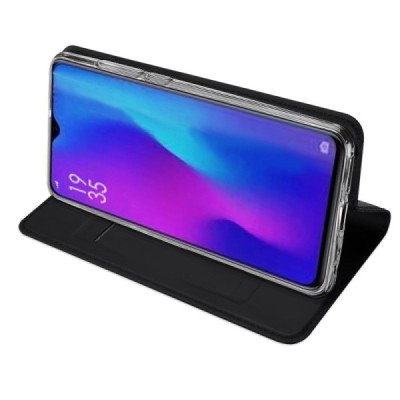 „Dux Ducis“ Skin serijos Huawei P30 juodas odinis atverčiamas dėklas / Priedai.lt