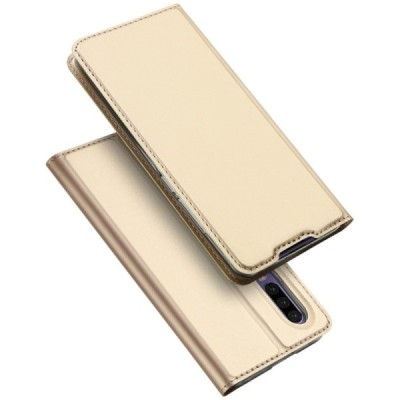 „Dux Ducis“ Skin serijos Huawei P30 auksinis odinis atverčiamas dėklas / Priedai.lt
