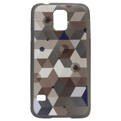„Bullet“ Pattern raštuotas rudas kieto silikono Samsung Galaxy S5 G900 (S5 Neo G903) dėklas / Priedai.lt