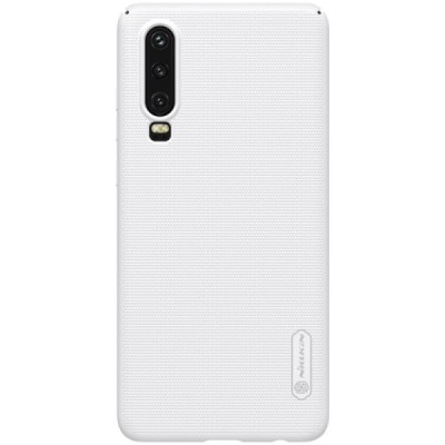 Nillkin Frosted Shield Huawei P30 baltas plastikinis dėklas / Priedai.lt