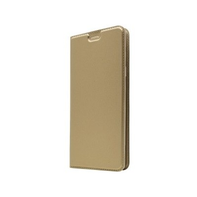 „Dux Ducis“ Skin serijos Nokia 7 Plus auksinis odinis atverčiamas dėklas / Priedai.lt