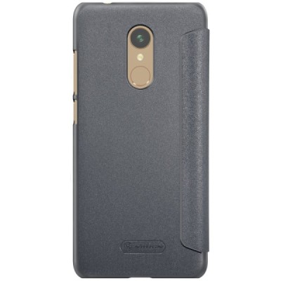 Xiaomi Redmi 5 pilkas odinis atverčiamas Nillkin Sparkle dėklas / Priedai.lt