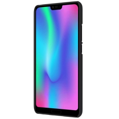 Huawei Honor 10 Nillkin Frosted Shield juodas plastikinis dėklas / Priedai.lt
