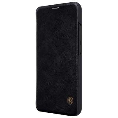 Prabangus „Nillkin“ Qin serijos juodas odinis atverčiamas Huawei Honor 10 dėklas - knygutė / Priedai.lt