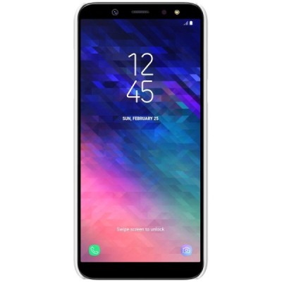 Nillkin Frosted Shield Samsung Galaxy A6 2018 (A600F) baltas plastikinis dėklas + apsauginė ekrano plėvelė / Priedai.lt