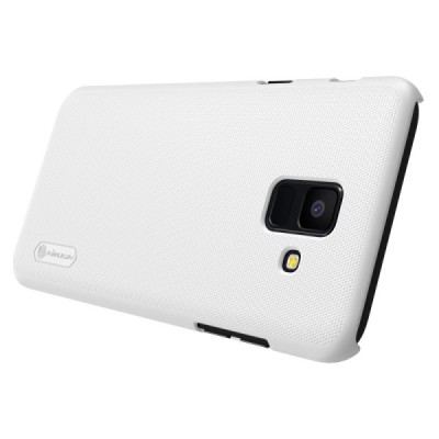 Nillkin Frosted Shield Samsung Galaxy A6 2018 (A600F) baltas plastikinis dėklas + apsauginė ekrano plėvelė / Priedai.lt