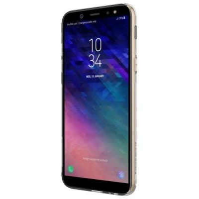 Samsung Galaxy A6 2018 (A600F) Nillkin Nature plonas skaidrus (permatomas) silikoninis TPU bespalvis dėklas / Priedai.lt