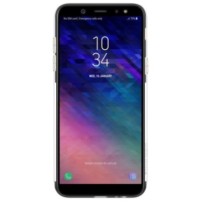 Samsung Galaxy A6 2018 (A600F) Nillkin Nature plonas skaidrus (permatomas) silikoninis TPU bespalvis dėklas / Priedai.lt