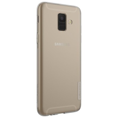Samsung Galaxy A6 2018 (A600F) Nillkin Nature plonas skaidrus (permatomas) silikoninis TPU pilkas dėklas / Priedai.lt