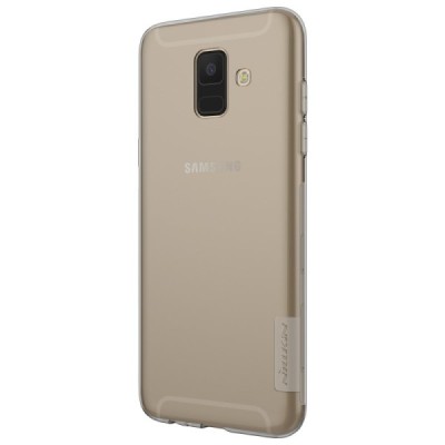 Samsung Galaxy A6 2018 (A600F) Nillkin Nature plonas skaidrus (permatomas) silikoninis TPU pilkas dėklas / Priedai.lt