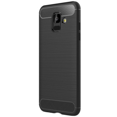 Samsung Galaxy A6 2018 (A600F) kieto silikono TPU juodas dėklas - nugarėlė / Priedai.lt