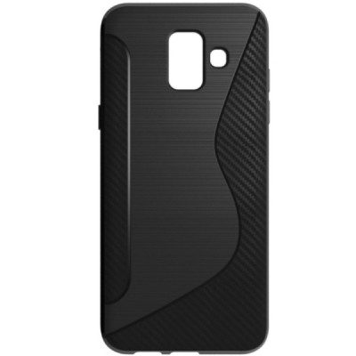 Samsung Galaxy A6 2018 (A600F) S-Line kieto silikono (TPU) dėklas juodas - nugarėlė / Priedai.lt
