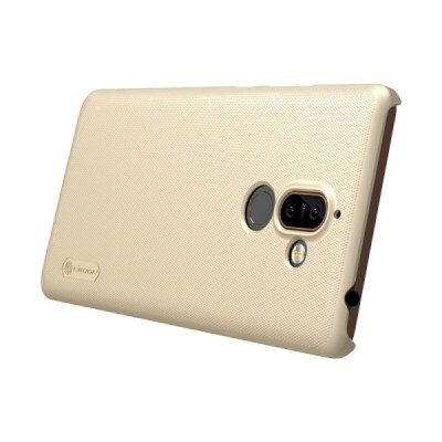 Nokia 7 Plus Frosted Shield auksinis plastikinis dėklas + apsauginė ekrano plėvelė / Priedai.lt