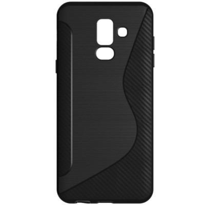 Samsung Galaxy A6+ 2018 (A605F) S-Line kieto silikono (TPU) dėklas juodas - nugarėlė / Priedai.lt