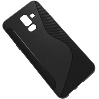 Samsung Galaxy A6+ 2018 (A605F) S-Line kieto silikono (TPU) dėklas juodas - nugarėlė / Priedai.lt