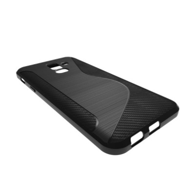 Samsung Galaxy A6+ 2018 (A605F) S-Line kieto silikono (TPU) dėklas juodas - nugarėlė / Priedai.lt