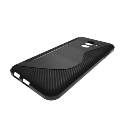 Samsung Galaxy A6+ 2018 (A605F) S-Line kieto silikono (TPU) dėklas juodas - nugarėlė / Priedai.lt