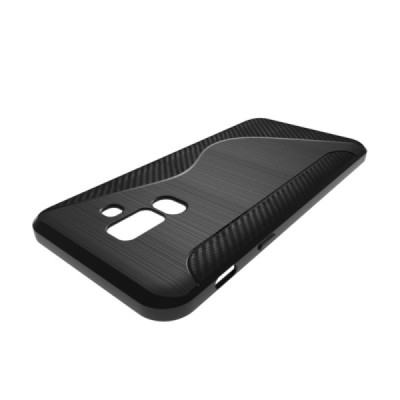 Samsung Galaxy A6+ 2018 (A605F) S-Line kieto silikono (TPU) dėklas juodas - nugarėlė / Priedai.lt