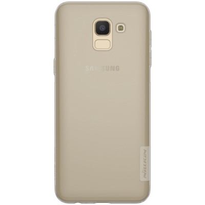 Samsung Galaxy J6 2018 (J600) Nillkin Nature plonas skaidrus (permatomas) silikoninis TPU pilkas dėklas / Priedai.lt
