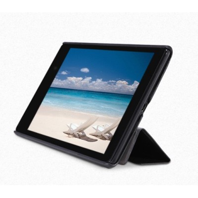 Atverčiamas juodas odinis Asus Nexus 7 (2013) dėklas / Priedai.lt