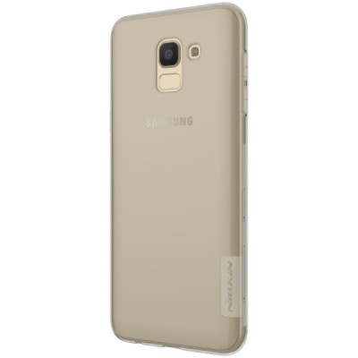 Samsung Galaxy J6 2018 (J600) Nillkin Nature plonas skaidrus (permatomas) silikoninis TPU pilkas dėklas / Priedai.lt