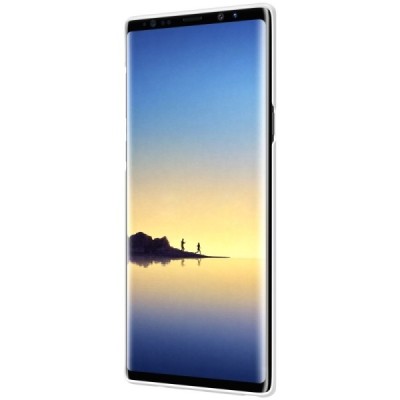 Nillkin Frosted Shield Samsung Galaxy Note 9 (N960F) baltas plastikinis dėklas + apsauginė ekrano plėvelė / Priedai.lt