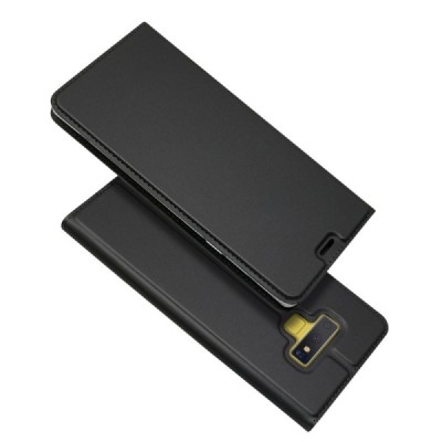 „Dux Ducis“ Skin serijos Samsung Galaxy Note 9 (N960F) pilkas odinis atverčiamas dėklas | Priedai.lt