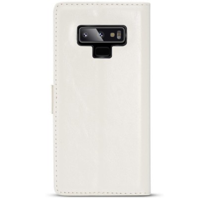 Samsung Galaxy Note 9 (N960F) „CaseMe“ solidus atverčiamas baltas odinis dėklas - knygutė / Priedai.lt