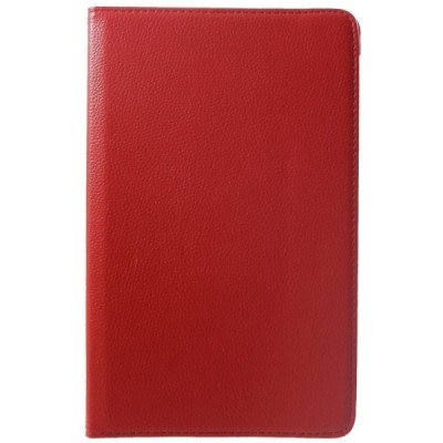 Samsung Galaxy Tab A 10.5 2018 (T590,T595) atverčiamas, sukamas 360 laipsnių, raudonas odinis dėklas - stovas / Priedai.lt