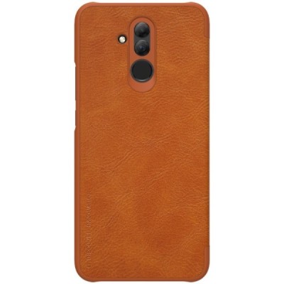 Prabangus „Nillkin“ Qin serijos rudas odinis atverčiamas Huawei Mate 20 Lite dėklas - knygutė / Priedai.lt