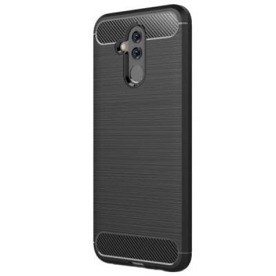 Huawei Mate 20 Lite „Carbon“ kieto silikono TPU juodas dėklas - nugarėlė / Priedai.lt