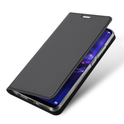 „Dux Ducis“ Skin serijos Huawei Mate 20 Lite juodas odinis atverčiamas dėklas / Priedai.lt