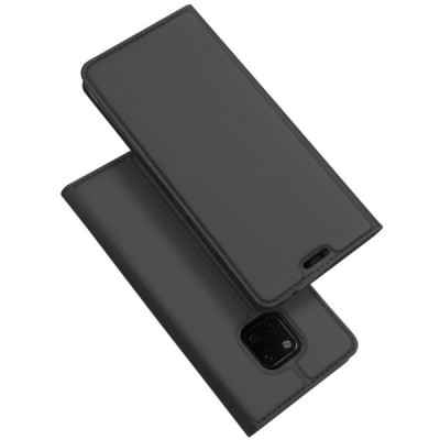 „Dux Ducis“ Skin serijos Huawei Mate 20 Pro pilkas odinis atverčiamas dėklas | Priedai.lt